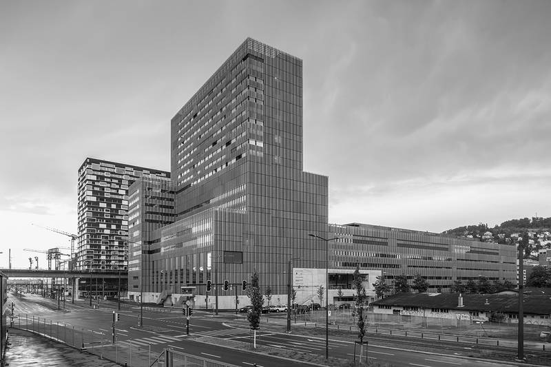 Foto: Aussenansicht des ZHdK-Gebäudes am Standort Toni-Areal