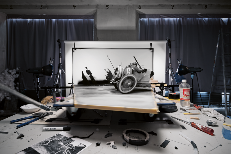 Making of ‘Grand Prix A.C. F.’ (by Jacques-Henri Lartigue, 1913), 2016. © Jojakim Cortis and Adrian Sonderegger, 2018