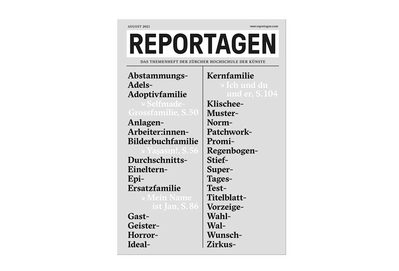 Cover "Reportagen"-Sondernummer, August 2021