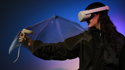 Das VR-Erlebnis «BATVISION» macht Nutzer:innen die Welt der Fledermäuse erlebbar. © BATVISION by Somebodyelse, 2023.