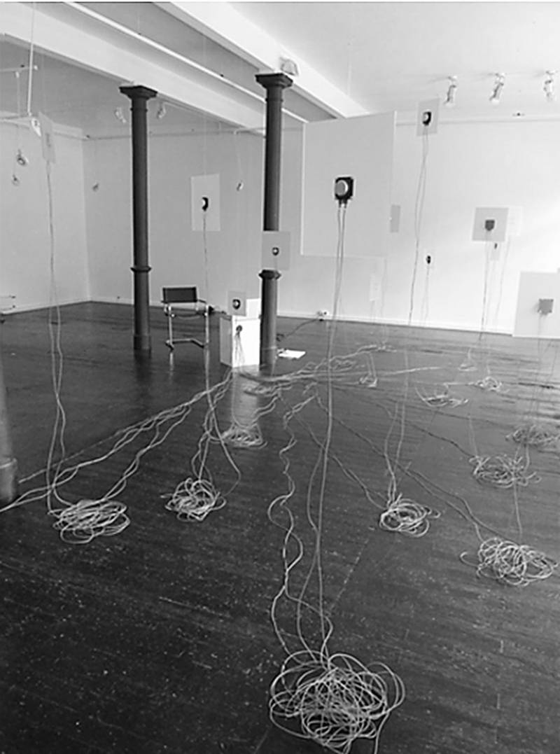 «Zwei Stimmen», audiovisuelle Installation für die Kunsthalle Weishaupt in Ulm, 2016. Foto: Palma Fiacco