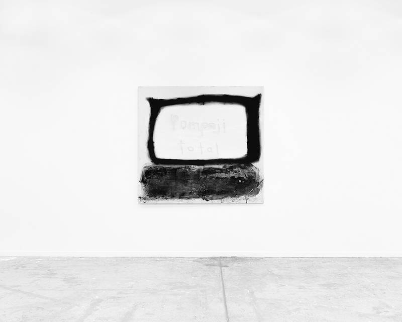 UNTITLED (POMPEJI TOTAL) 2024 Öl, Gesso, Aerosolpigment auf Leinwand 140 × 150 cm