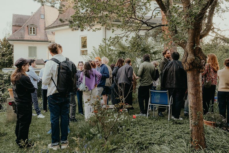 Opening NEWKAMMER II: Present Positions, Atelier Righini-Fries, Zurich, April 2026. Image © Gabriel Bienz