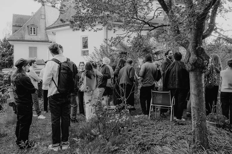 Opening NEWKAMMER II: Present Positions, Atelier Righini-Fries, Zurich, April 2026. Image © Gabriel Bienz