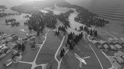 Visualisation of the diploma project «Bergdrama». © ZHdK.