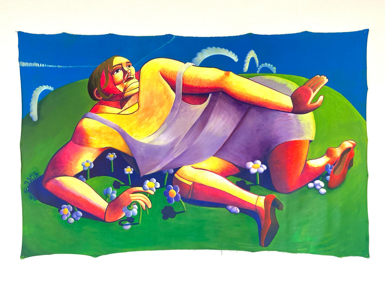 CURVE OF THE ERATH 2025 Acryl auf Leinwand 190 x 280 cm