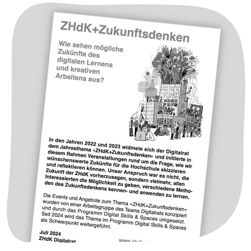 [Translate to English:] Digitalrat ZHdK+Zukunftsdenken (2022-2023): Zusammenfassung