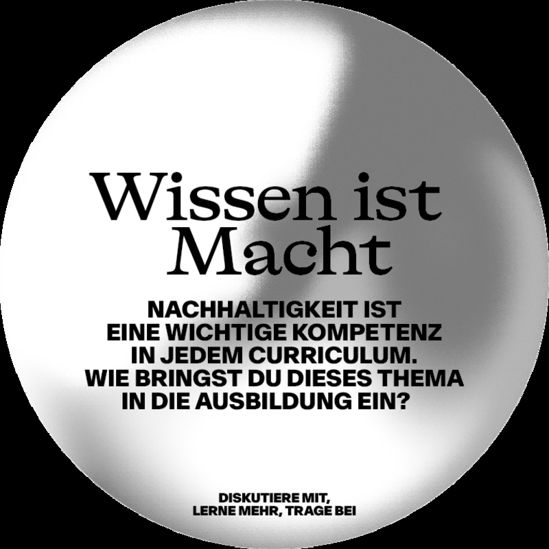 Ein Kreis mit der Inschrift «Wissen ist Macht»